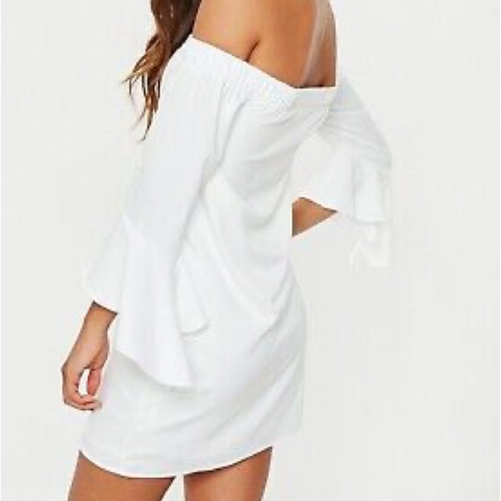 Missguided Bardot Sleeve Shift Dress